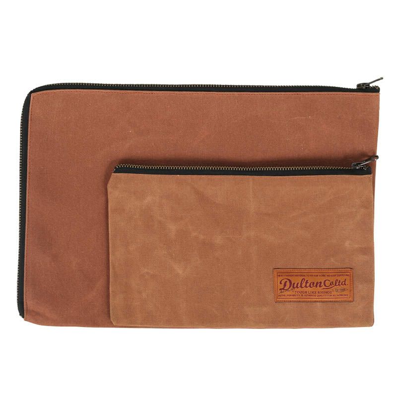   DULTON > ワックス キャンバス ツール ポーチ L 【CAMEL】