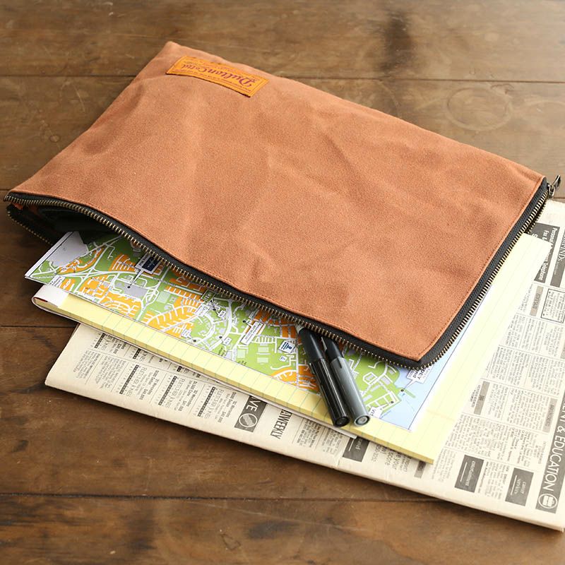   DULTON > ワックス キャンバス ツール ポーチ L 【CAMEL】
