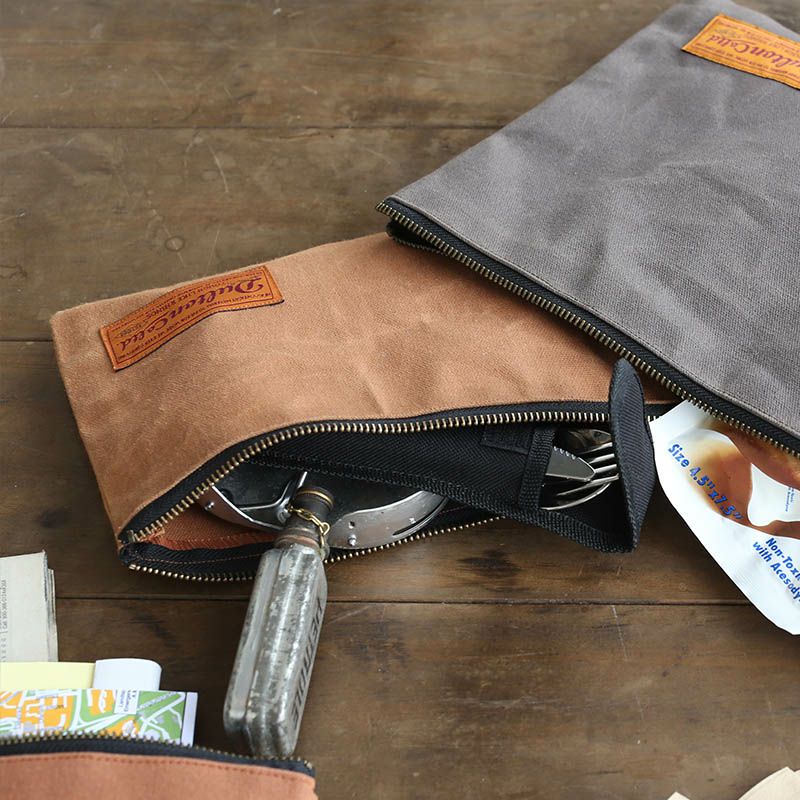 DULTON > ワックス キャンバス ツール ポーチ S 【CAMEL】