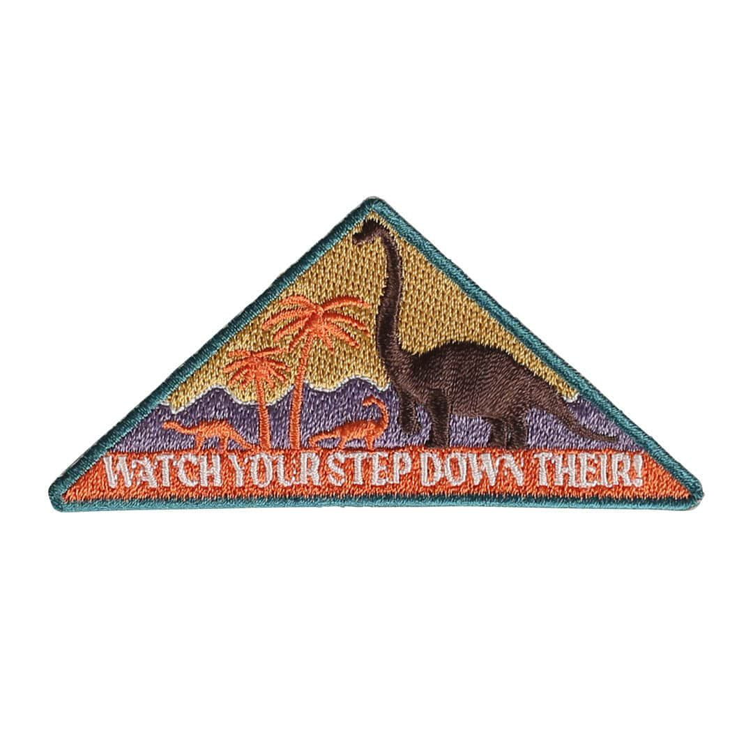  ダイナソー ワッペン 【B WATCH YOUR STEP】