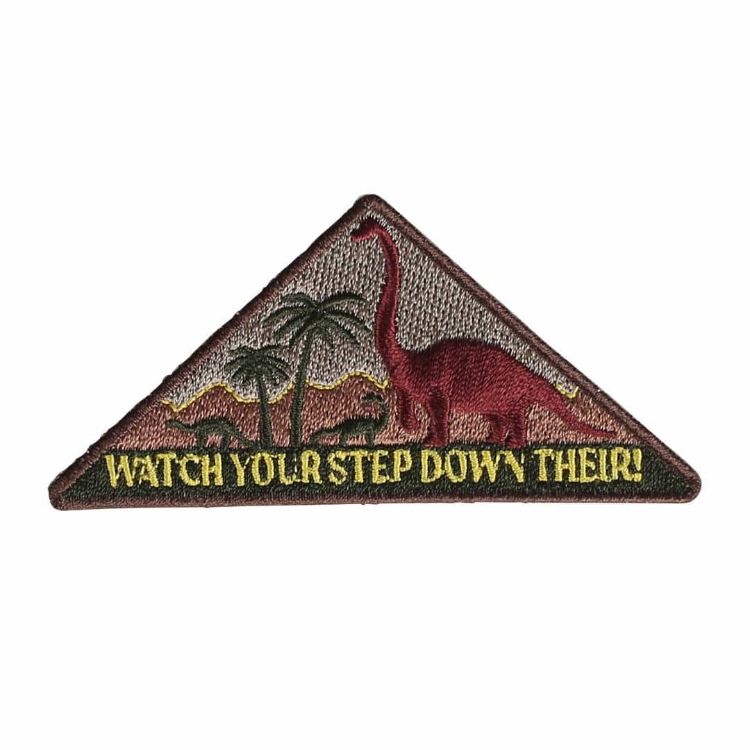 ダイナソー ワッペン 【B2 WATCH YOUR STEP】