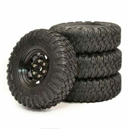 WPLJAPAN > クローラーRC用1.55インチスチール製ビードロックホイール・タイヤセット（85mm）(4個セット)