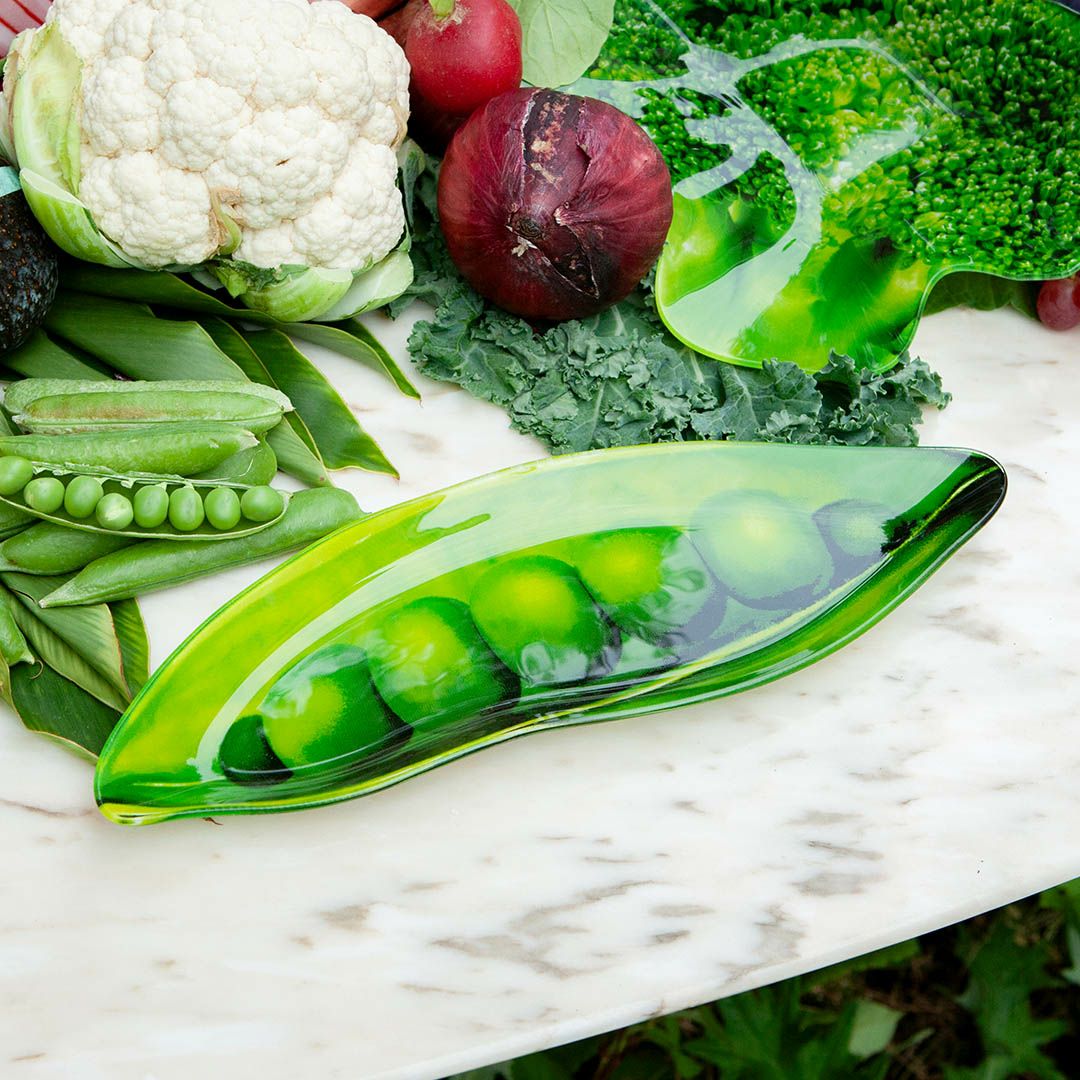 DULTON > ガラス ファーマー プレート　【GREEN PEAS】