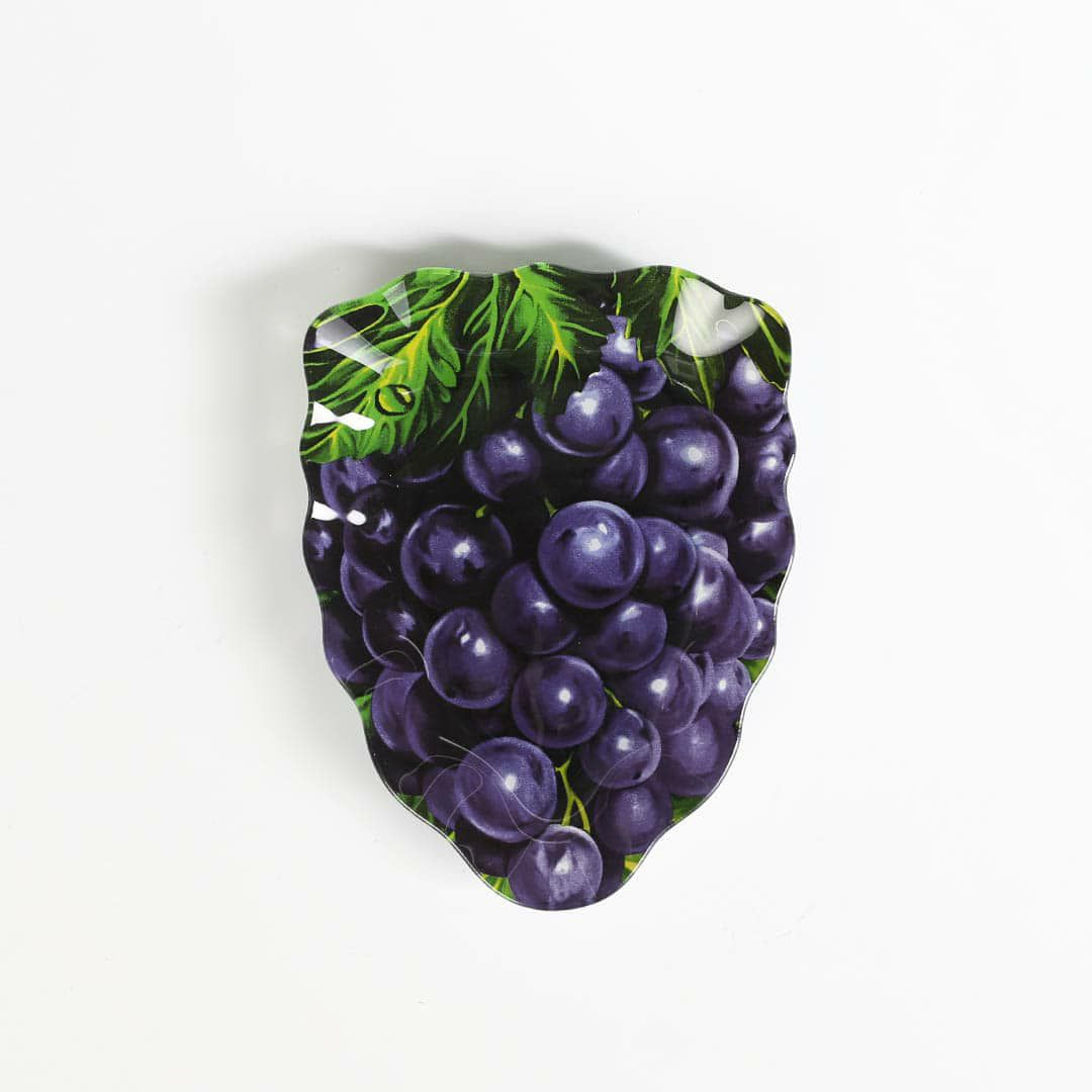 DULTON > ガラス ファーマー プレート　【BLACK GRAPES】