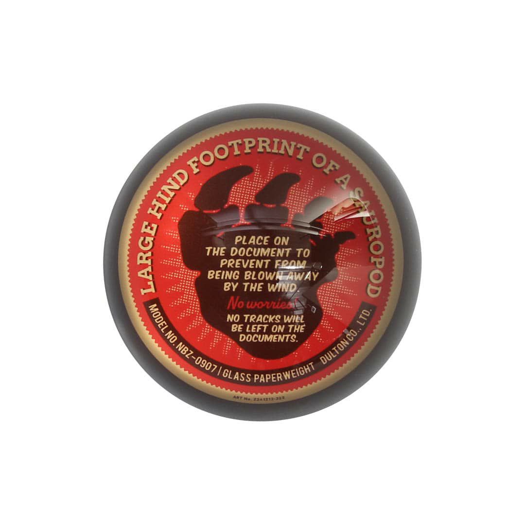 DULTON > グラス ペーパー ウェイト 【FOOTPRINT SAUROPOD】