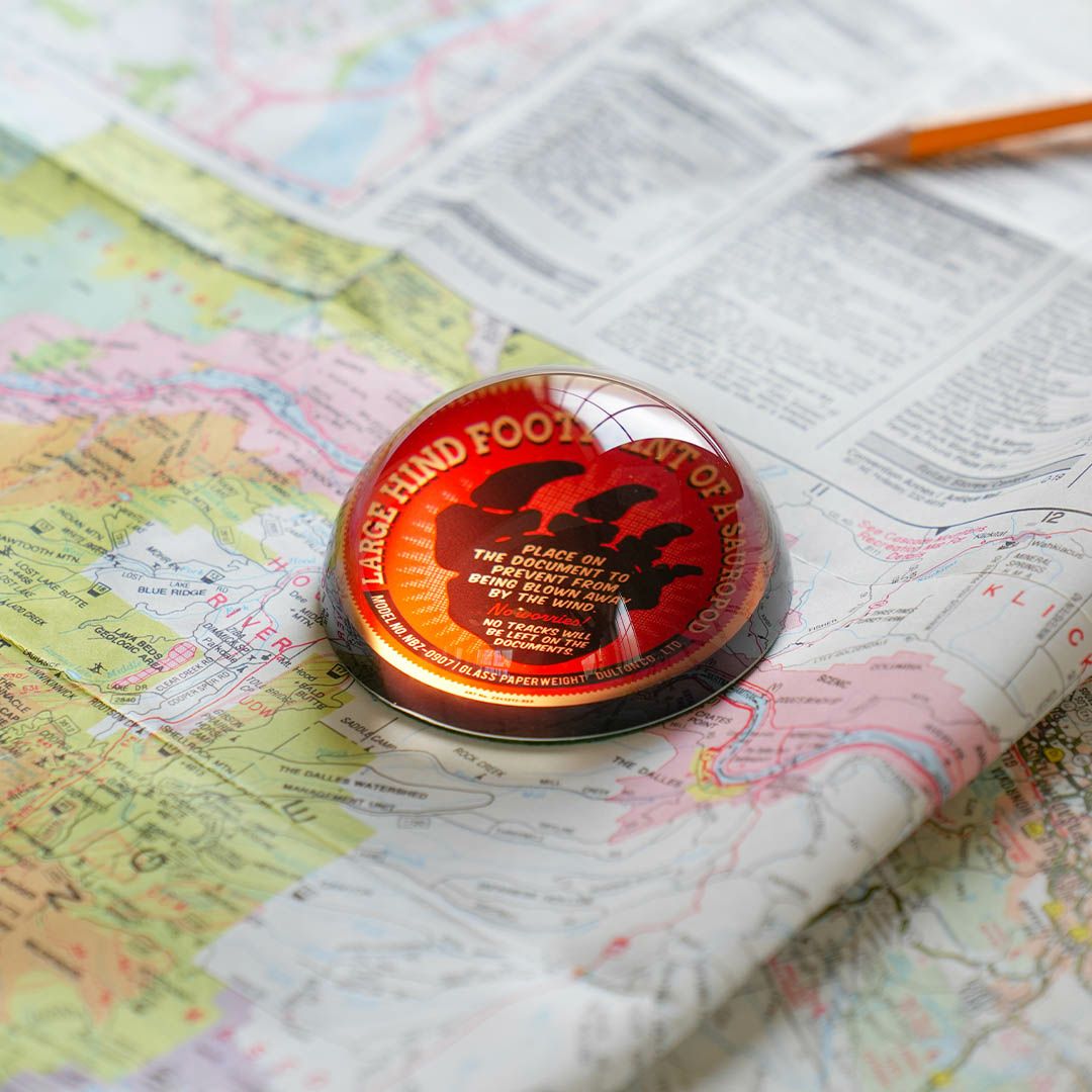 DULTON > グラス ペーパー ウェイト 【FOOTPRINT SAUROPOD】