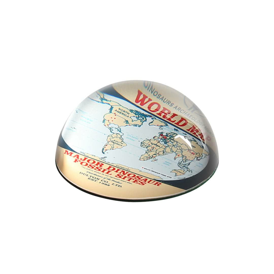 グラス ペーパー ウェイト 【DINOSAUR WORLD MAP】
