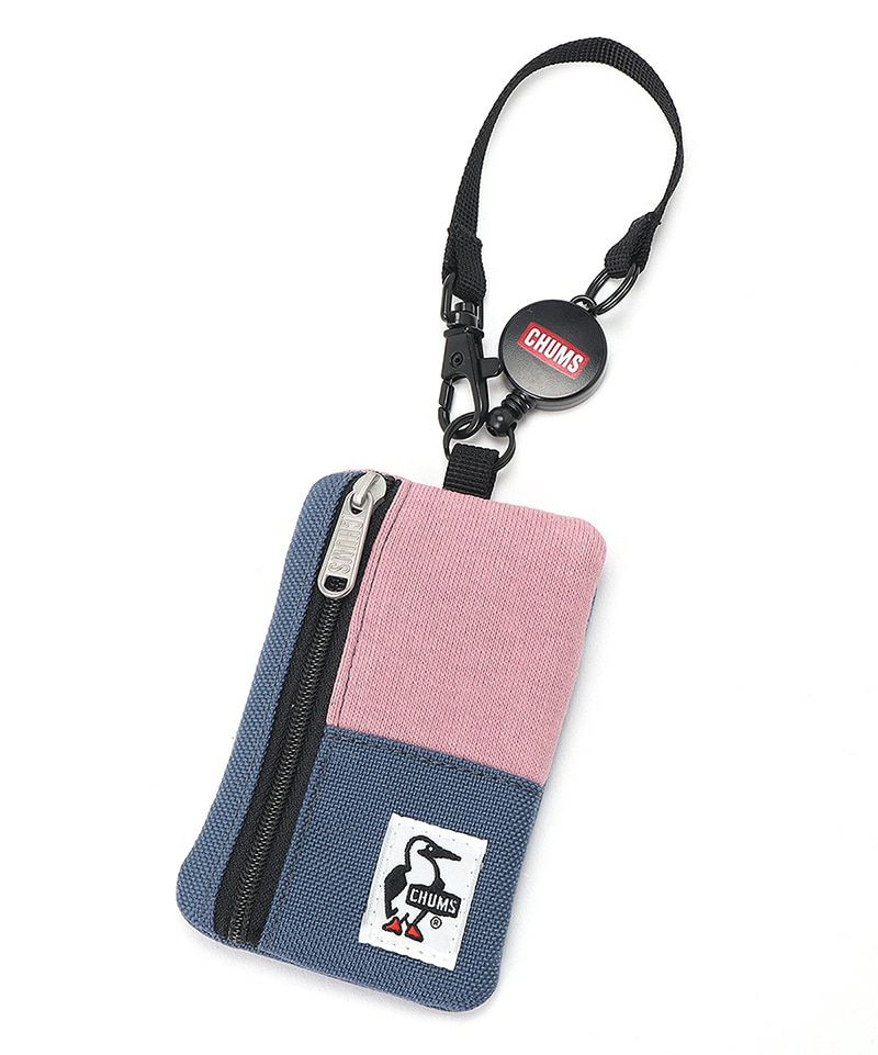 CHUMS > コミューターパスケーススウェットナイロン 【Dusty Pink/Indigo】