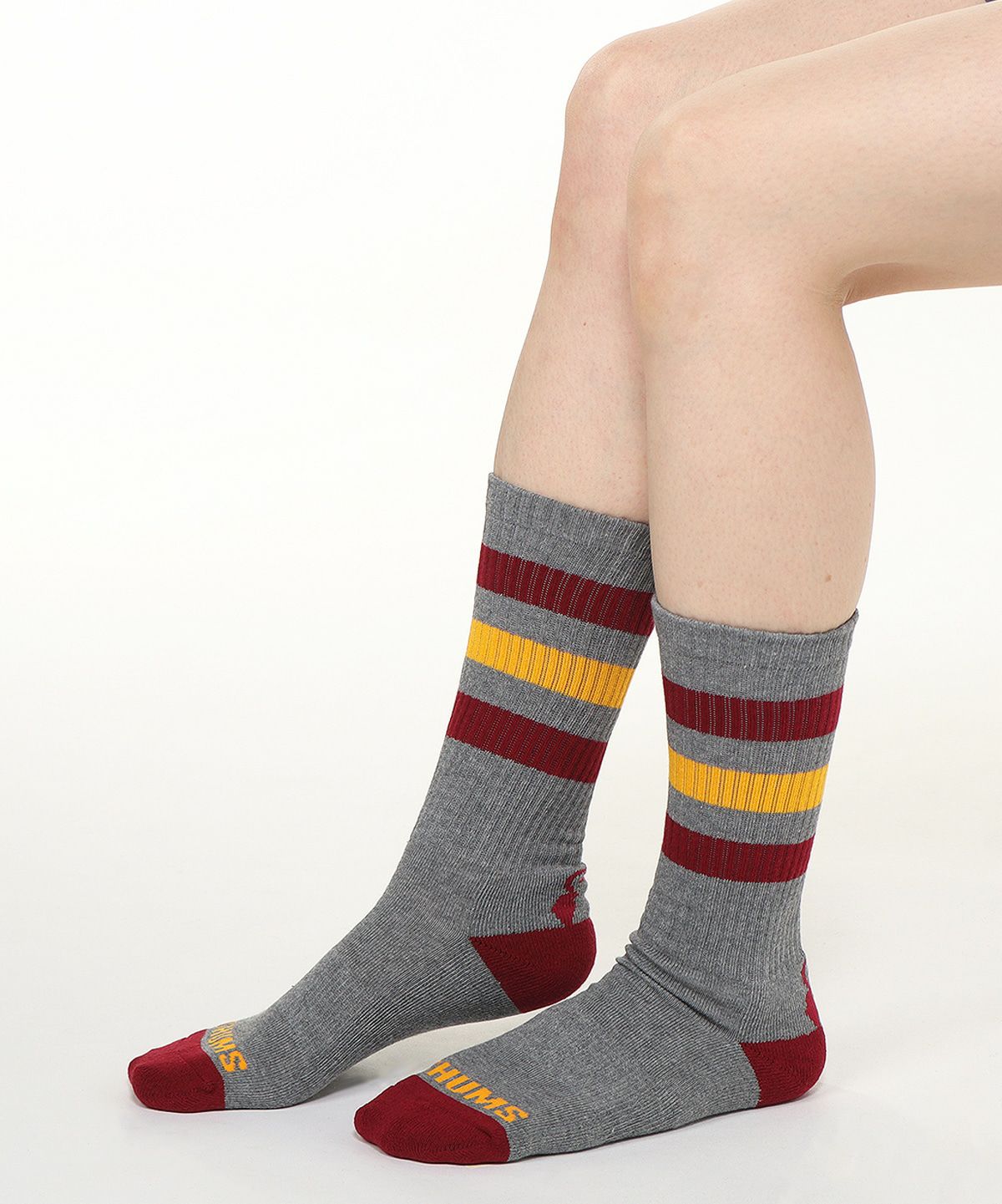 CHUMS > 3PブービーミディアムソックスS~M 【Gray】