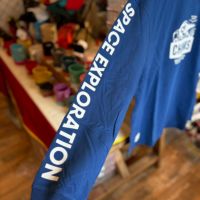 CHUMS > スペースブービーブラッシュドロングスリーブTシャツ L 【Blue】